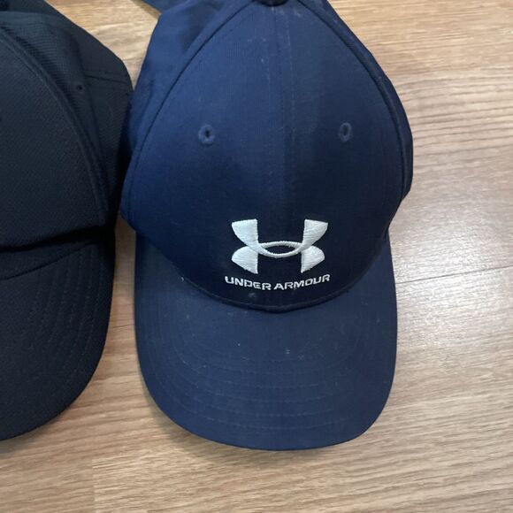 Lot Of 4 Under Armour Caps - Men’s OSFA & L/XL Blue/ Black/grey - Picture 3 of 11